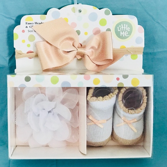 Little Me Other - ⭐️ 3/$20 Little Me Fancy Headband, Booties & Clip